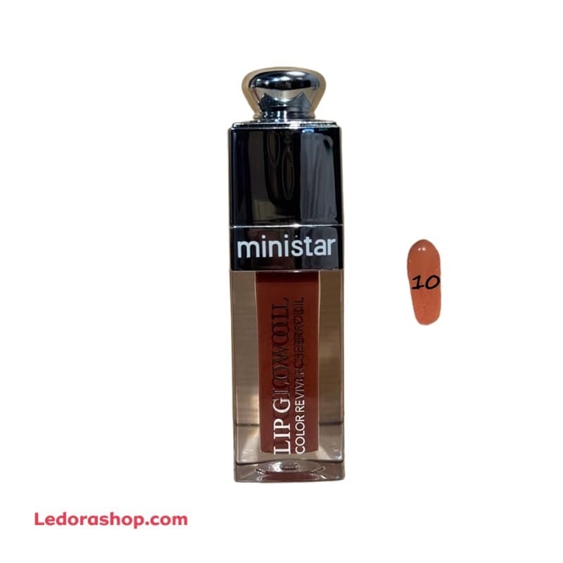 رژلب مایع مینی استار سری رنگهای گیلاسی کد 10 طرح Dior حجم 12 میلی لیتر