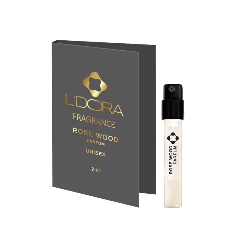 تستر پرفیوم نیش لدورا فرگرنس مدل ROSE WOOD حجم 2 میلیلیتر